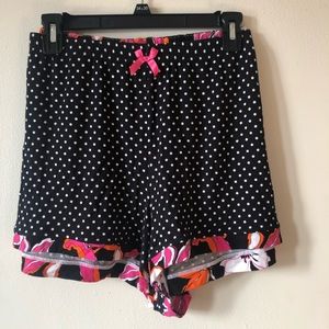 ❤️NWT Cacique Intimates Sleepwear Shorts Polka Dots Floral Trim Size 26/28